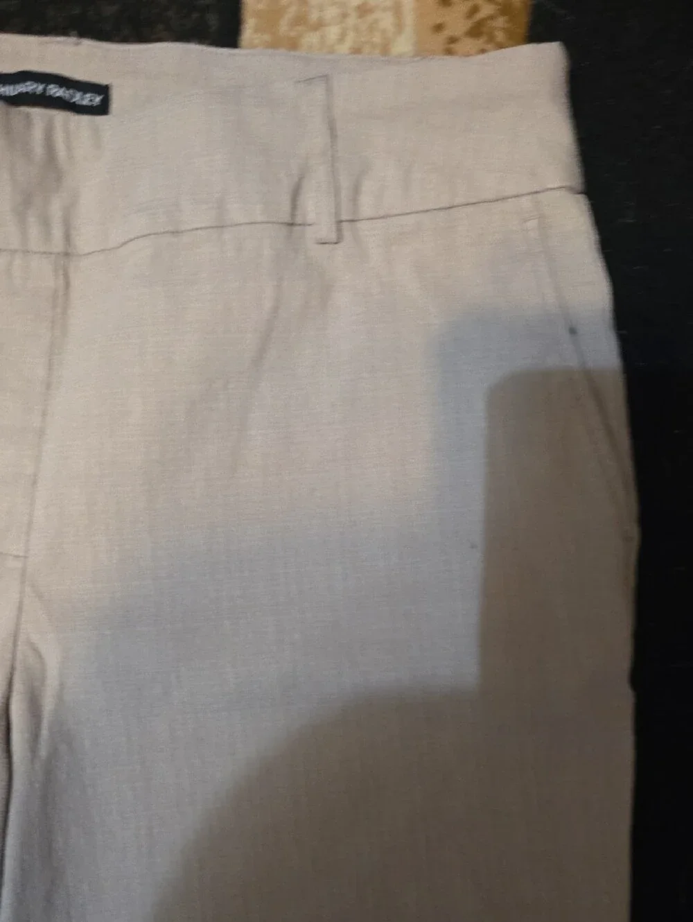 Hilary Radley Beige Linen-Blend Bermuda Shorts